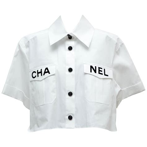 chanel white shirt 2019|Chanel t shirt original.